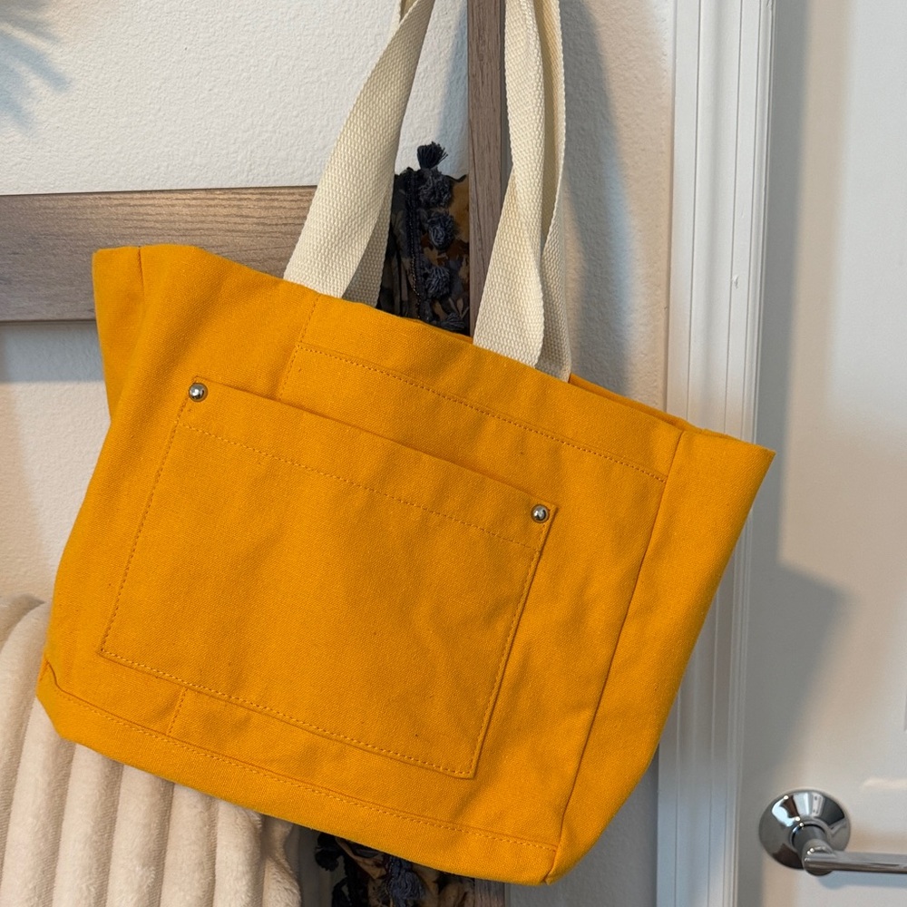 Wild Fable Canvas Tote Bag in Mustard Yellow